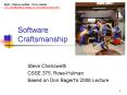 Software Craftsmanship PowerPoint PPT Presentation