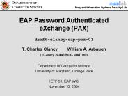 EAP Password Authenticated eXchange (PAX)