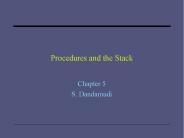 Procedures and the Stack
