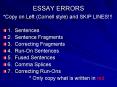 ESSAY ERRORS PowerPoint PPT Presentation