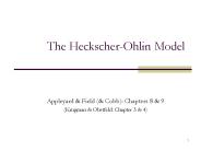 The Heckscher-Ohlin Model