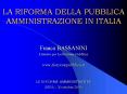 LA RIFORMA DELLA PUBBLICA AMMINISTRAZIONE IN ITALIA PowerPoint PPT Presentation