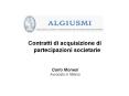 Contratti di acquisizione di partecipazioni societarie PowerPoint PPT Presentation