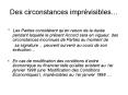 Des circonstances impr PowerPoint PPT Presentation