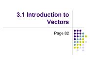 3.1 Introduction to Vectors