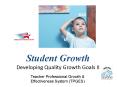 Student Growth Developing Quality Growth Goals II PowerPoint PPT Presentation