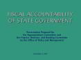 FISCAL ACCOUNTABILITY OF STATE GOVERNMENT PowerPoint PPT Presentation