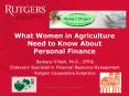 What Women in Agriculture Need to Know About Personal Finance PowerPoint PPT Presentation