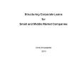 Structuring Corporate Loans PowerPoint PPT Presentation
