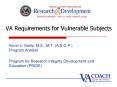 VA Requirements for Vulnerable Subjects PowerPoint PPT Presentation