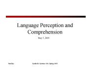 Language Perception and Comprehension