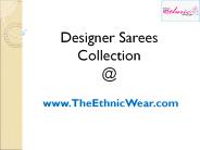 Designer Sarees Collection at TheEthnicWear