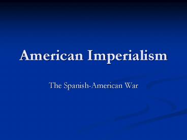 American Imperialism