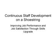 Continuous Staff Development on a Shoestring
