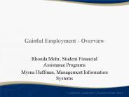 Gainful Employment - Overview