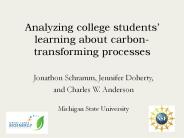 Analyzing college students