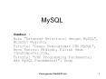 MySQL PowerPoint PPT Presentation