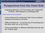 Perspectives from the Client Side