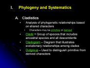 Phylogeny and Systematics
