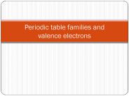 Periodic table families and valence electrons