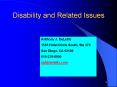 Disability and Related Issues PowerPoint PPT Presentation