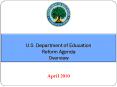 U.S. Department of Education Reform Agenda Overview PowerPoint PPT Presentation