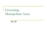 Governing Metropolitan Areas