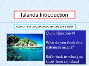 Islands Introduction