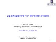 Exploiting Diversity in Wireless Networks
