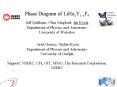 Phase Diagram of LiHoxY1-xF4 Jeff Quilliam, Chas Mugford, Jan Kycia Department of Physics and Astronomy University of Waterloo  Ariel Gomez, Stefan Kycia Department of Physics and Astronomy University of Guelph Support: NSERC, CFI, OIT, MMO, The PowerPoint PPT Presentation
