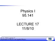 Welcome to Physics I !!!