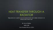 Heat transfer through a radiator
