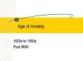 Age of Anxiety PowerPoint PPT Presentation