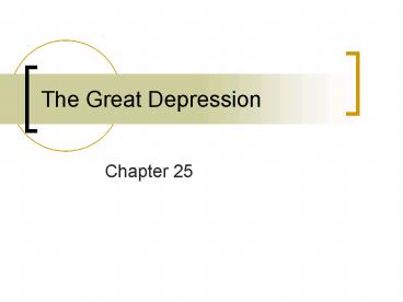The Great Depression