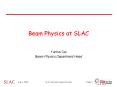 Beam Physics at SLAC PowerPoint PPT Presentation