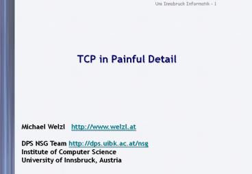 TCP in Painful Detail