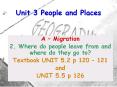 Unit 3 People and Places PowerPoint PPT Presentation