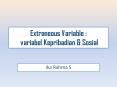 Extraneous Variable : variabel Kepribadian PowerPoint PPT Presentation