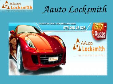 Secure Your Vehicle from Auto Locksmiths