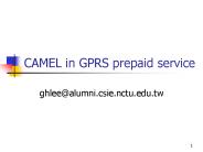 CAMEL in GPRS prepaid service