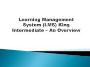 Learning Management System (LMS) King Intermediate – An Overview