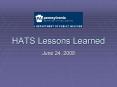 HATS Lessons Learned PowerPoint PPT Presentation