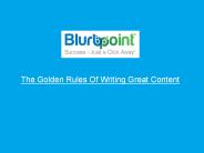 The Golden Rules Of Writing Great Content