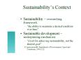 Sustainability PowerPoint PPT Presentation