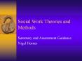 Social Work Theories and Methods PowerPoint PPT Presentation