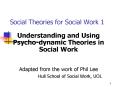 Social Theories for Social Work 1 PowerPoint PPT Presentation
