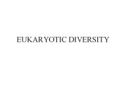 EUKARYOTIC DIVERSITY