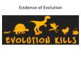 Evidence of Evolution PowerPoint PPT Presentation