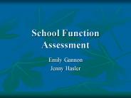 School Function Assessment