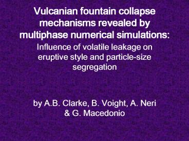 Vulcanian fountain collapse mechanisms revealed by multiphase numerical simulations: